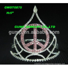 Tiaras y coronas de paz rhinestone